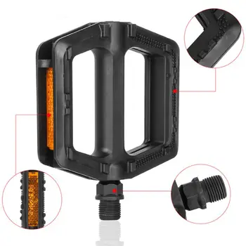 

1Pair Universal Bicycle Pedals Mountain Road Bike Reflective Anti Slip Foot Plat M17 20 Dropship