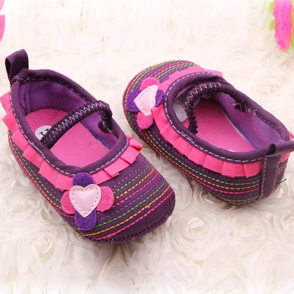 0-12M Sweetborn Baby Girls Цветочные гофрированные туфли детские, с мягкой подошвой детская кроватка Первые ходунки