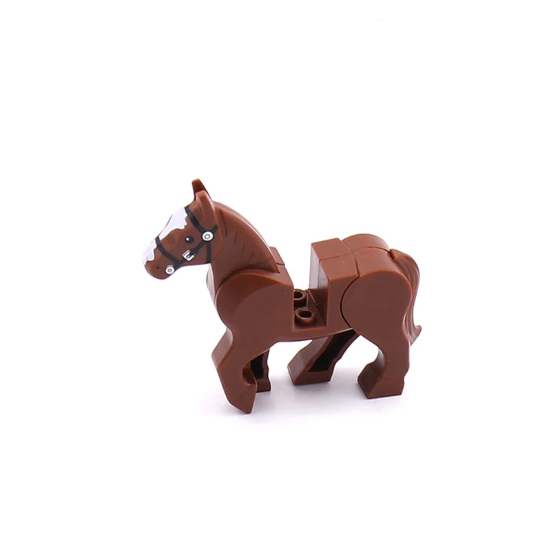Один Enlighten War Block Horse для MiniFigure набор военный SWAT MOC Wolf аксессуары часть Модель