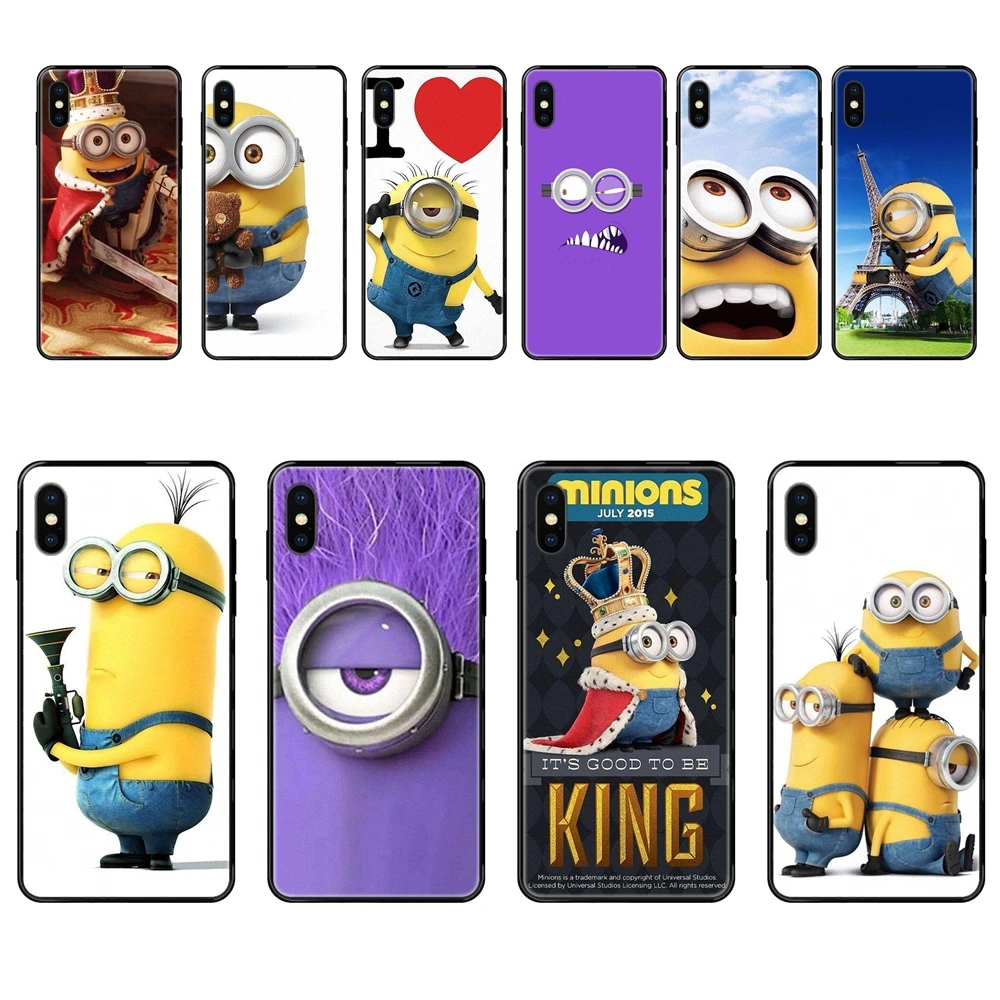 King Bob милый Миньон серый для Samsung Galaxy S5 S6 S7 S8 S9 S10 S10e S20 edge Lite Plus Ultra веб-сайты черный