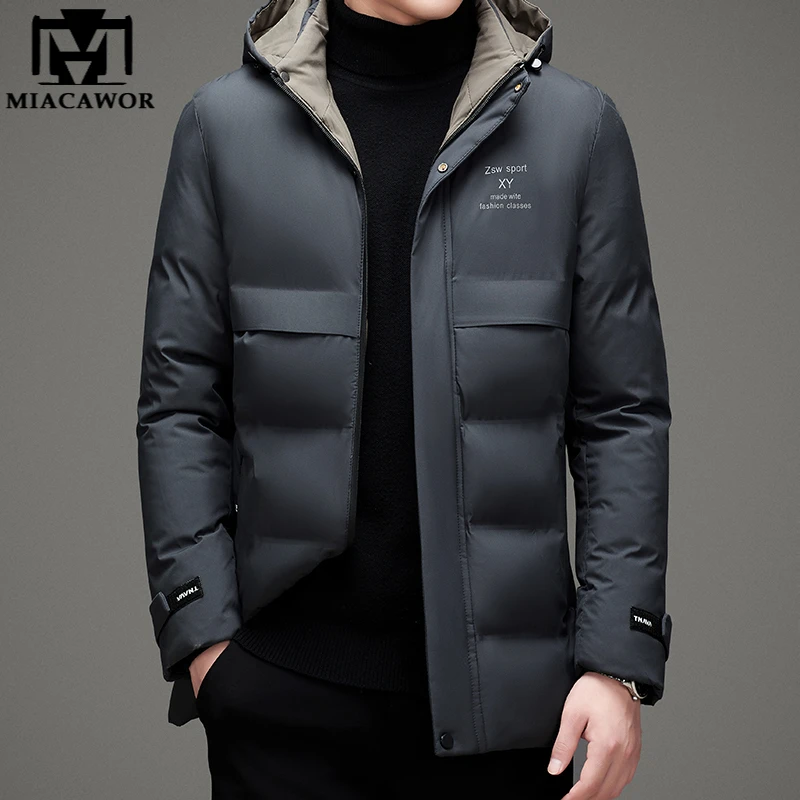 New Warm Casual Men Parka Winter Jacket Cotton Padded Hooded Windbreaker Thick Outdoor Coats Men Clothing J746 lightweight parka