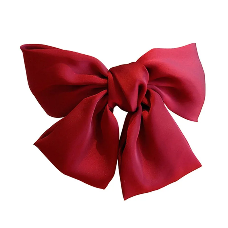 cute headbands for women Oversized Bow Hair Accessories Fashion Satin Ribbon Hairpins Big Bow Hairpins Women Girls Satin Ladies Hairpins Cute hair band for ladies