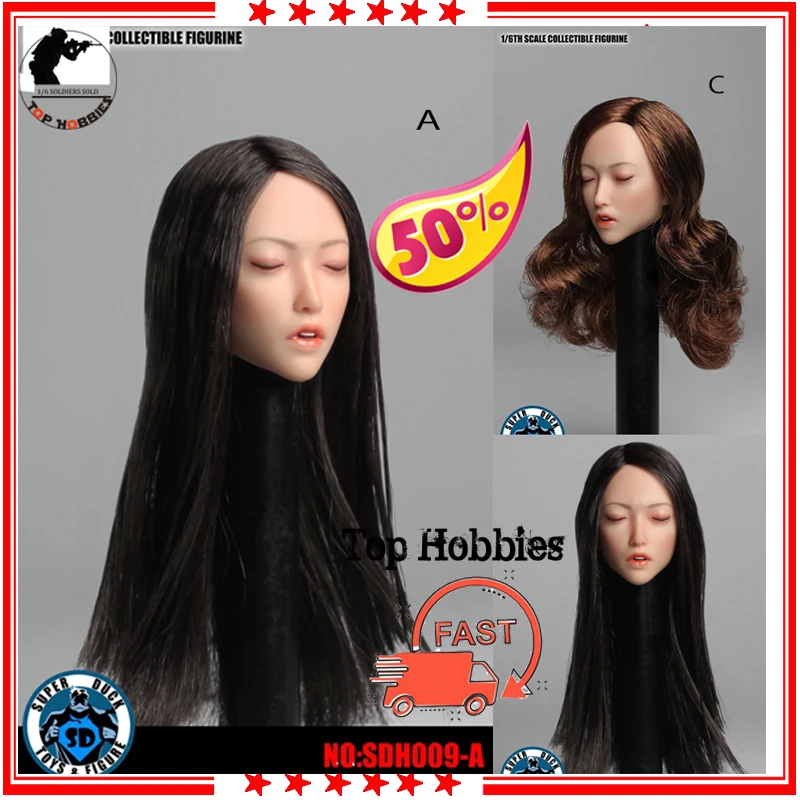 

SUPERDUCK SDH009 масштаб 1/6 женская голова Лепка скульптура головы A/B/C для 12 дюймов Verycool Jiaoudoll WT тело экшн-фигурки