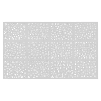 

Frcolor Christmas Snowflake 3D Nail Sticker Nail Art Decals Tips Decoration