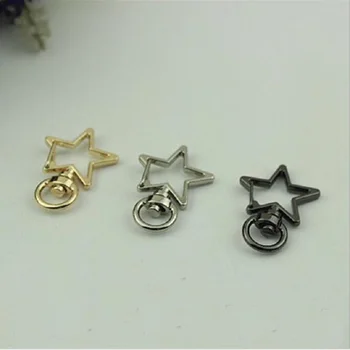 

(4 pieces / lot) Luggage Handbag Hardware Accessories diy New Star Shape Chain Link Hook Clasp Key Chain