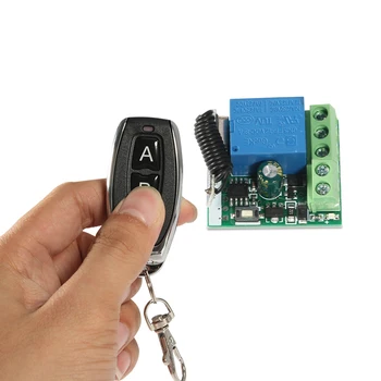 

1Pc RF Transmitter 433 Mhz Remote Controls with Wireless Remote Control Switch DC 12V 1CH relay Receiver Module
