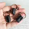 FUWO Hot Sale Black Tourmaline Pendant With Antique Copper Plated Natural Semi Precious Stone Retro Jewelry Wholesale PD376 5Pcs 5