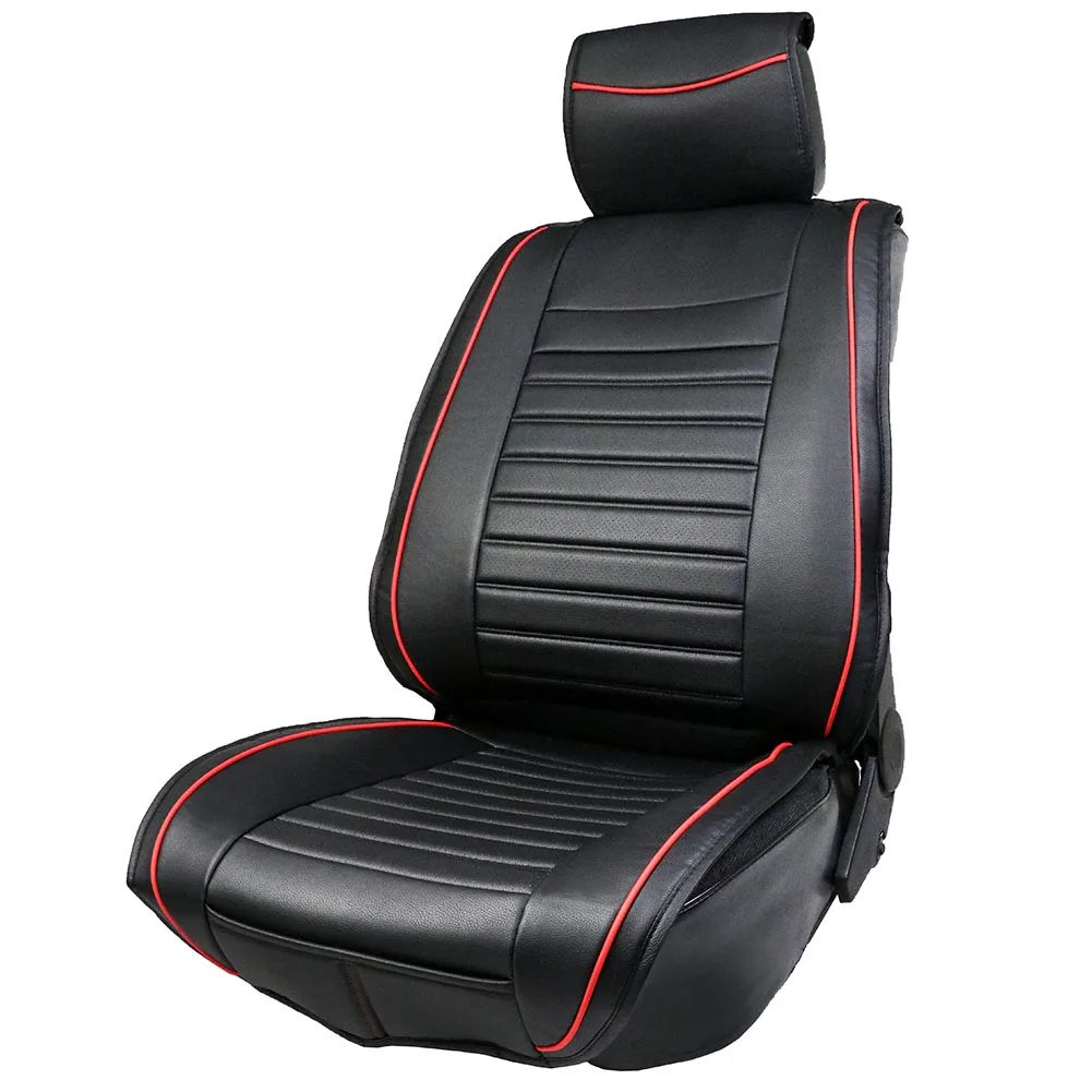 

TIROL Single Piece PU Leather Universal Front Single Car Seat Covers Seat Cushion