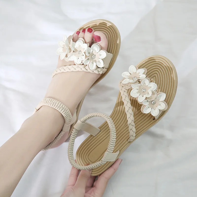

Sandals Women's 2019 Summer New Style Flat Casual Sandals Flower Fairy Wind WOMEN'S Shoes