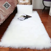 Plush Sheepskin Rugs For Bedroom Carpet Room Long Hair Bedside Mat  Floor Hairy White Rugs Red Living Room Fur Kids Carpets 1