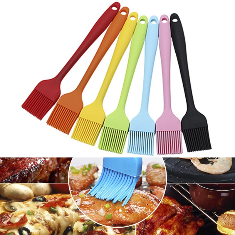 1Pc Silicone Form Baking Pastry Brush DIY Cake Bread Barbecue Oil Soft Painting Spatula Kitchen Cooking Tools for Steak
