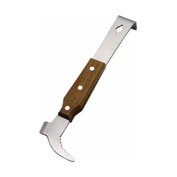 

Wooden Handle Stainless Steel Cut Honey Knife Bee Tools Multifunctional Starting Scraper Bee Knife Beekeeping
