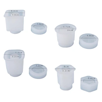 

1 Set Crystal Epoxy Resin Mold Storage Box Casting Silicone Mould DIY Crafts Container Jewelry Decorations Making Tool