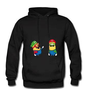 

Men's Football Shirt Off White Gym Couture Hip Hop 100% Cotton Mini Plumber Super Mario Minions Hoodies Sweatshirt Moletom