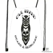 Пользовательские Сова@ 02-походная сумка на шнурке милый рюкзак для детей(черная спинка) 31x40 см#180611-03-133