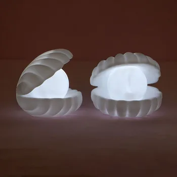 

Shell Pearl Night Light Streamer Mermaid Fairy Shell Lamp Bedside Night Lamp Girls Bedroom Home Decoration Xmas Christmas Gifts