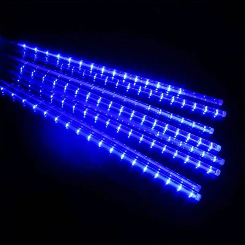 Blue color 50 см Открытый метеоритный дождь 4/5 трубы светодиодный гирлянды водонепроницаемый IP65 для рождественской свадебной вечеринки декор США/ЕС Plug110-240V - Испускаемый цвет: Blue color