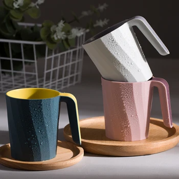 

Straw Mouthwash Bathroom Tumbler with Handle Thread Double Wash Cup Couple Student Toothbrush Cup Dental Cylinder Toiletries