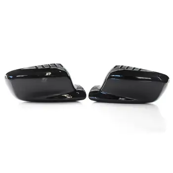 

2pcs Car Side Door Rearview Wing Mirror Cover Left Right Gloss Black Cover For BMW E46 323Ci 325Ci 328Ci E65 E66 Car Accessories
