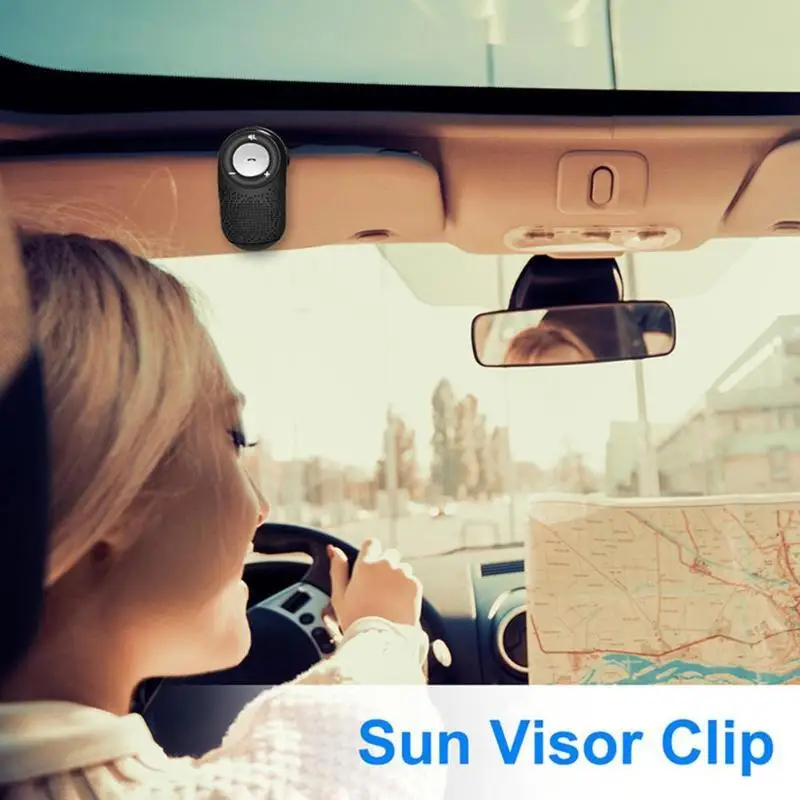 Universal Sun Visor Clip Hands-free Calling Kit Car MP3 Player Speakerphone Speaker Bluetooth FM TF Music Player