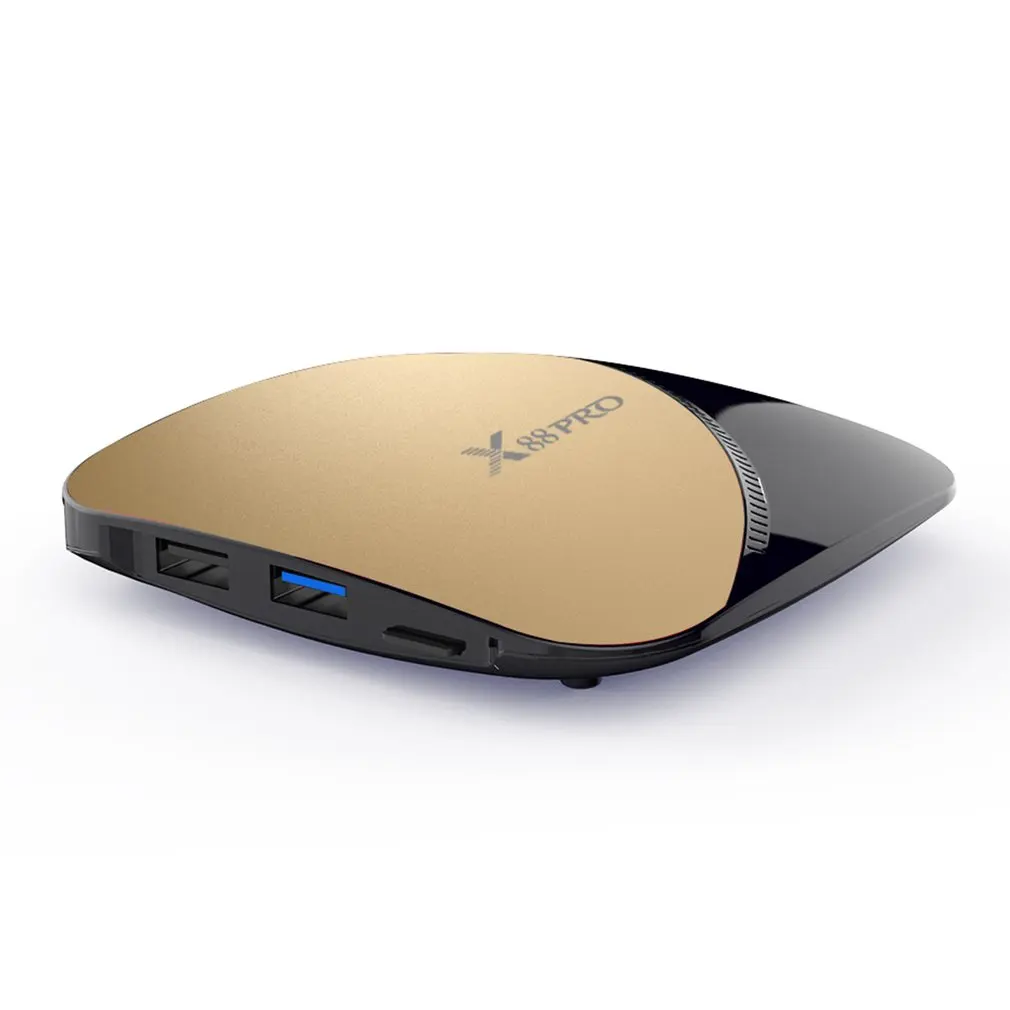 Android 9,0 ТВ-приставка 4 Гб ОЗУ 64 Гб ПЗУ X88 MAX PLUS RK3328 четырехъядерный TYPE-C 2,4G/5 Ghz двойной WiFi BT4.0 4K смарт-приставка PK 8,1