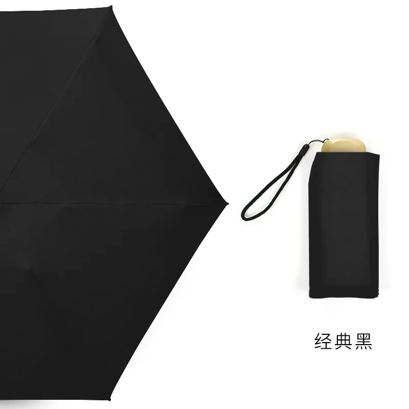Flat Half off Parasol Women's Sun-resistant Dotted Parasol Hipster Pocket Rain Or Shine Dual Purpose Vinyl Rain Or Shine Folding