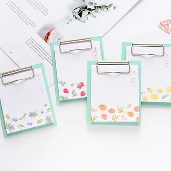 

Korean Student Sticky Notes Clipboard Kawaii Mini Hanging Folder Cute 50 Sheets Post It Notepad 4Pcs/Set Planner Stickers Splint