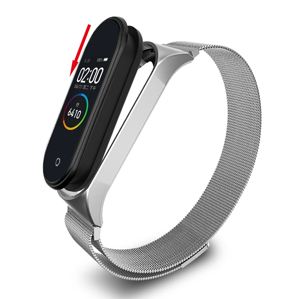 Ремешок на запястье для Xiaomi mi Band 3 металлический Безвинтовой браслет из нержавеющей стали ремешок для mi Band 4 сменный ремешок аксессуары