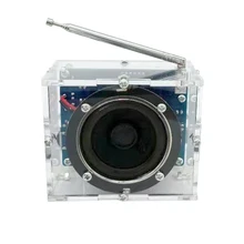Мини цифровой подарок домашний прозрачный FM радио приемник 4,5 V-5,5 V пайка DIY с оболочкой практичный 8 Ом динамик Комплект Электроники
