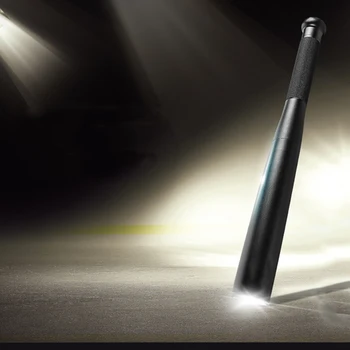

Baseball Bat LED Flashlight 3W 5W Ultra Powerful High/Low/Strobe Dimming Waterproof Baton Torch for Emergency and Self Defense