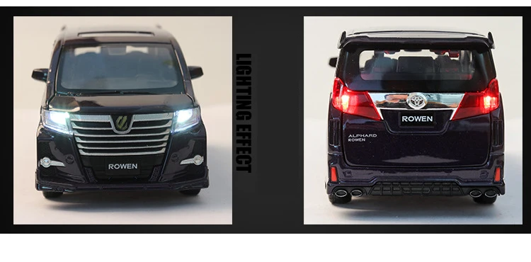 Горячая 1:32 масштабные колеса MPV литой автомобиль toyota alpha металлическая модель с светильник и звуком оттягивающий назад автомобиль игрушки коллекция для подарков