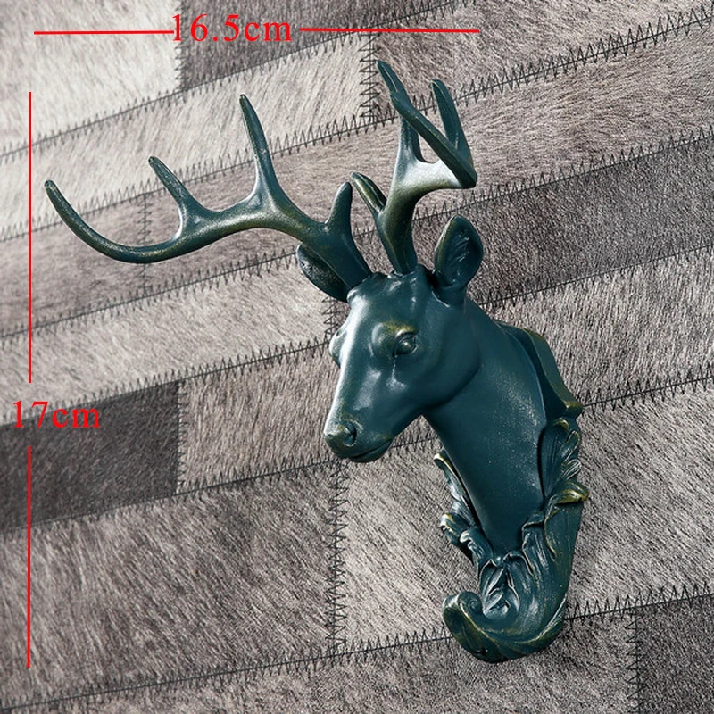 statue hanger 2 Статуя для дома, декоративные аксессуары 34x28x14 см, винтажная голова антилопы, абстрактная скульптура, Декор стены комнаты, статуи головы оленя из смолы - Цвет: statue hanger 2