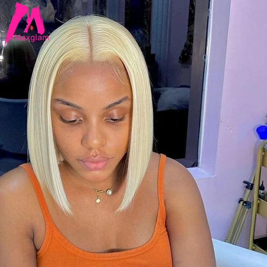 

Bob Wig 613 Blonde Lace Front Wigs For Black Women T Part Remy Straight Frontal Brazilian Human Hair Short Bob Human Hair Wigs