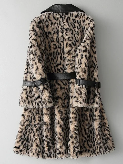Зимнее роскошное леопардовое пальто из искусственного меха, куртки со стоячим воротником, Повседневная зимняя женская верхняя одежда из плотного меха, одежда из искусственного меха F171