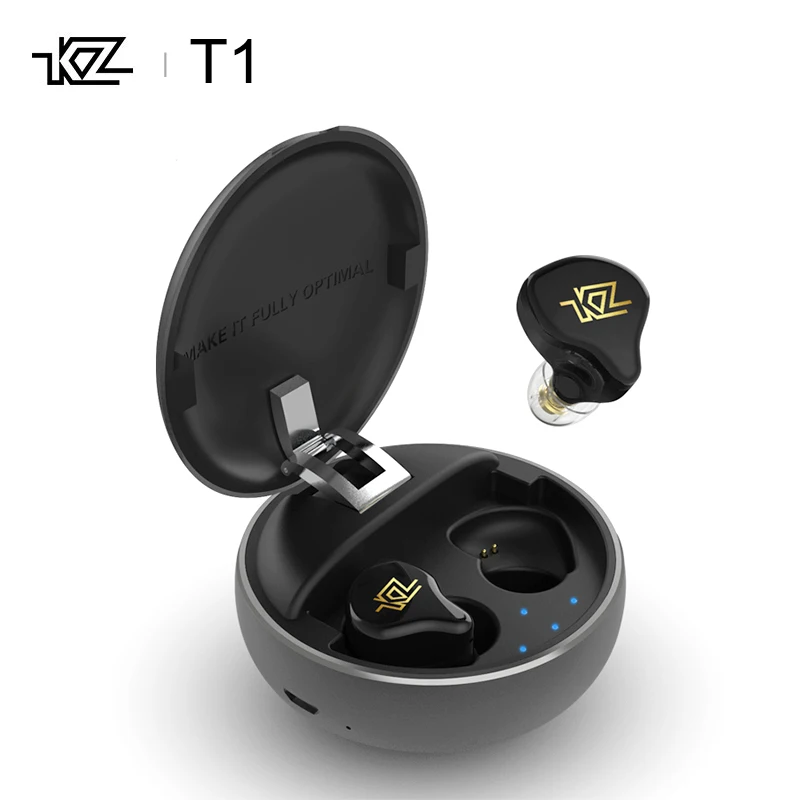 

KZ T1 TWS Ture Wireless HiFi Audio Hybrid Driver Bluetooth 5.0 In-Ear Earphones Touch Control Sport Headset Earbud IEM AAC/SBC