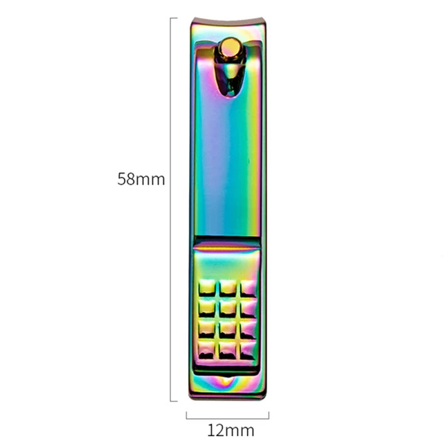 1pc Colorful Black Nail Clipper Cutter Stainless Steel Cuticle Scissors Machine Professional Toenail Trimmer Manicure Tool COLORFUL-1