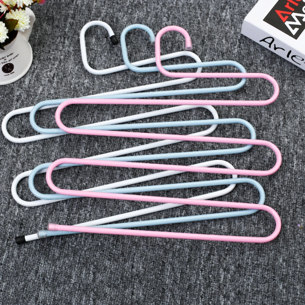 

S-type trouser rack Multi-functional stainless steel multi-layer trouser rack traceless adult trouser hanger storage rack D40