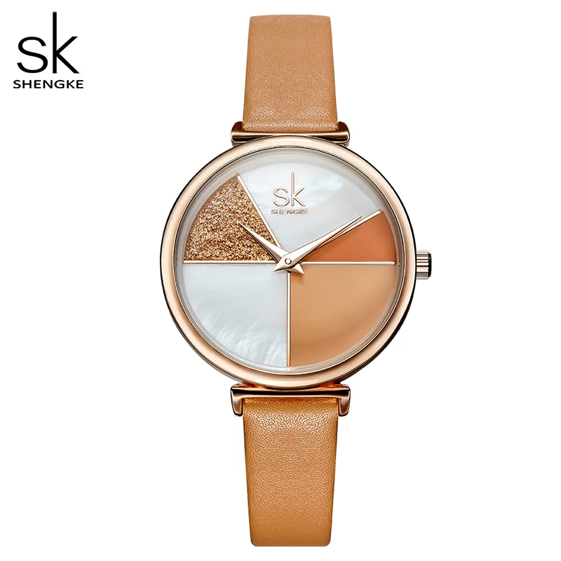 Ladies Watch Montre Quartz-Movement Reloj Women Shell Mujer Shengke Buckle Strap Dial