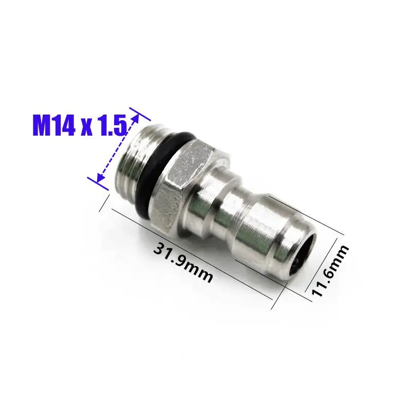Quick Connect Adapter Stainless Steel 1/4" Plug Nozzle