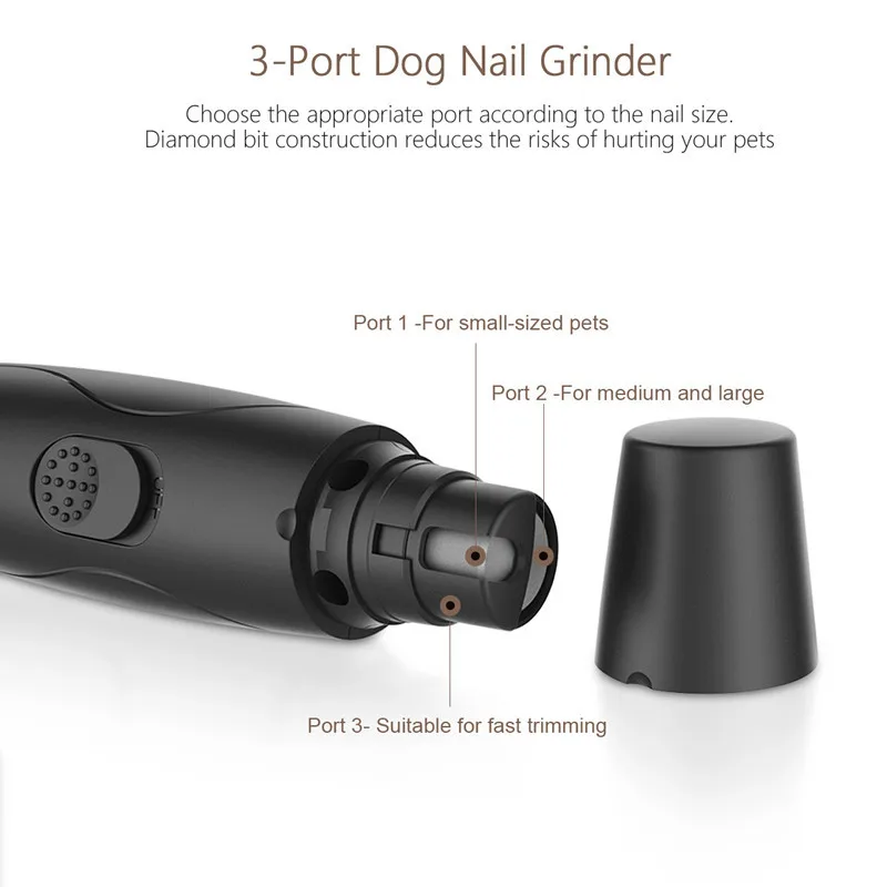 

New USB charging automatic pet nail polisher safe and efficient cat nail polisher