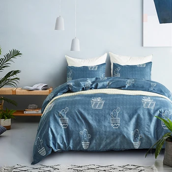 

NS cactus concise style Printed bedding sets Quilt/Duvet/Comforter cover Bedroom 3pcs holiday Gift all size