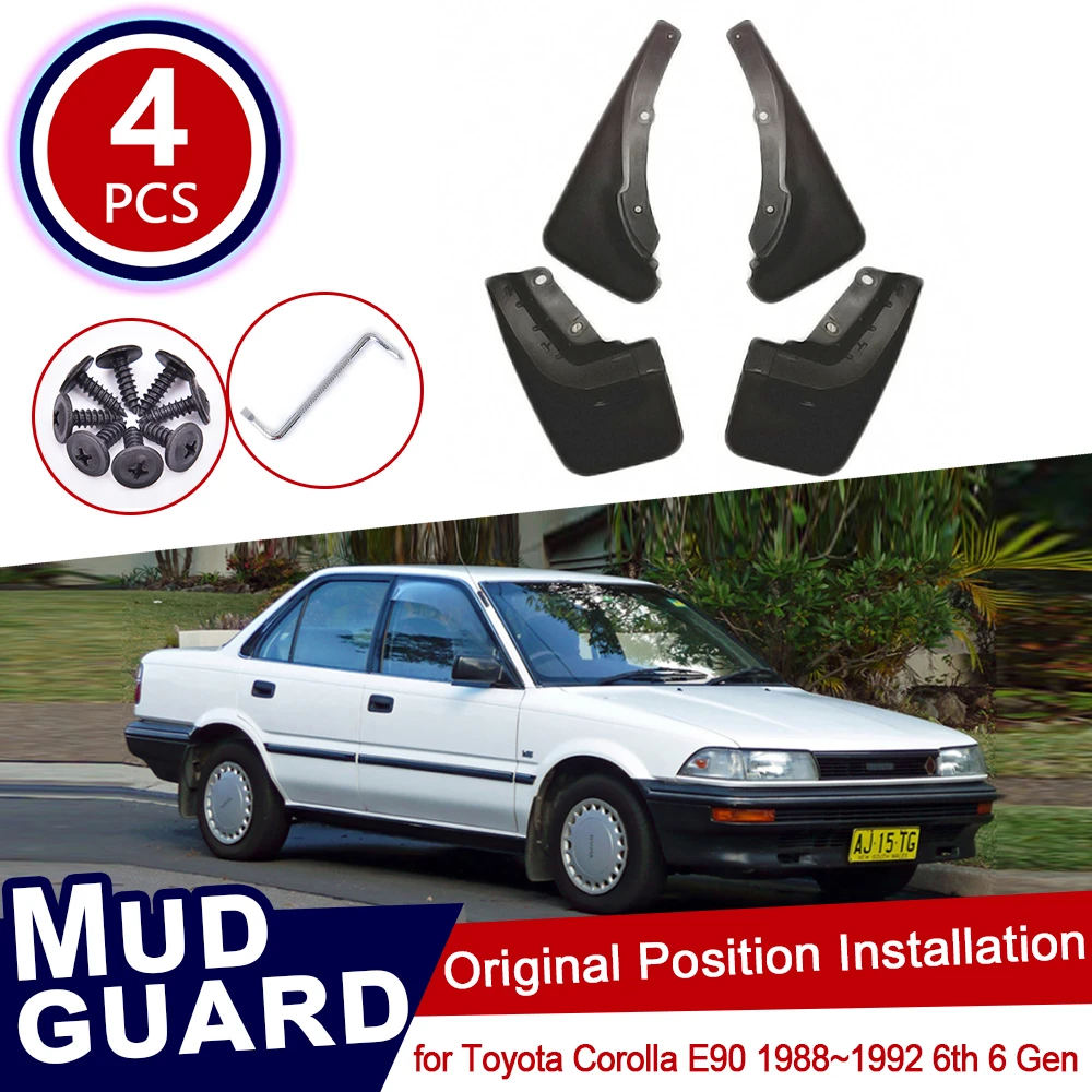 New Splash Guards Full Set Front Rear For Toyota Corolla Mud Flaps 1988
