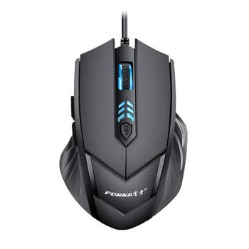 

LED wired metal base game mouse professional 6 button 2400DPI adjustable optical mute zero distortion gaming mouse #10