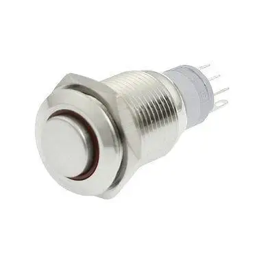 

Angel Eye RED Led 16mm 24V Stainless Steel Switch Latching Push Button Round