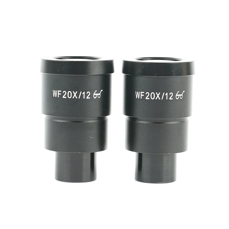 WF20X-12 Одна пара WF10X WF15X WF20X WF25X WF30X 20 мм 15 мм 10 мм 9 мм WF10X/20 высокий глаз точка окуляра для стерео микроскопа широкое поле - Color: WF20X-12