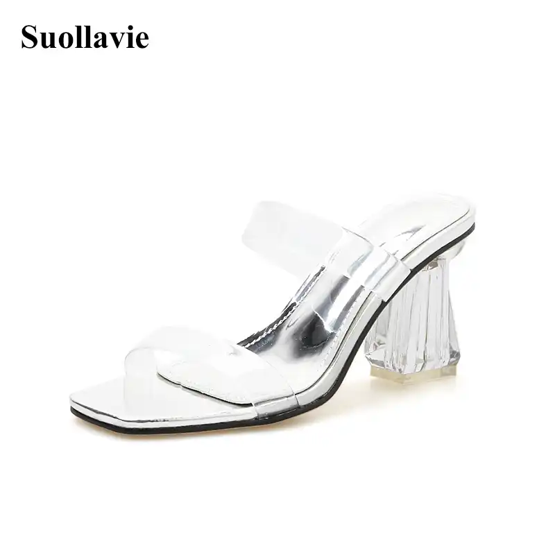 transparent slides shoes