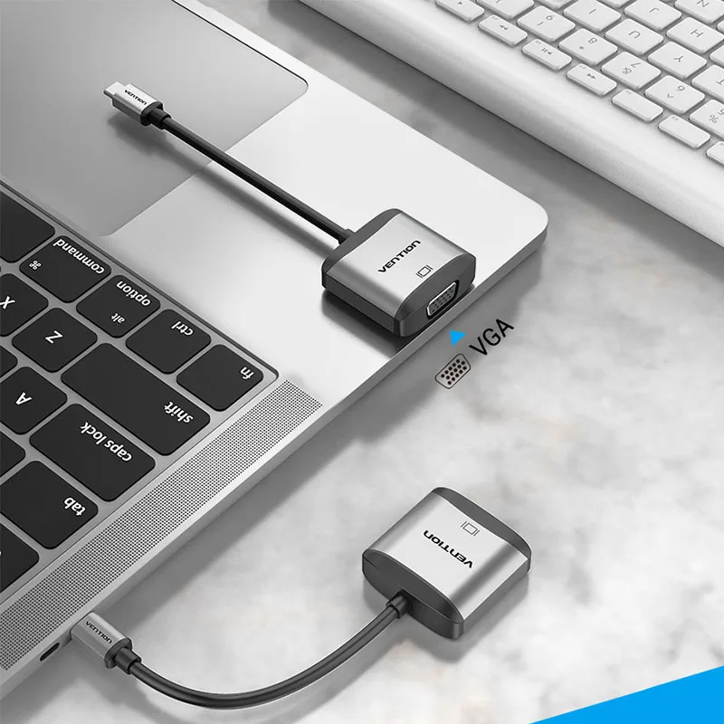 Vention USB C VGA адаптер Type c для 1080P 60 Гц Женский Для MacBook Pro ChromeBook Huawei Mate 10