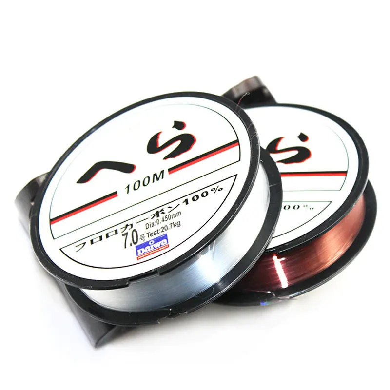 Fishing Line 3.5LB-40.5LB Carbon Fiber Leader Fluorocarbon Monofilament 100m
