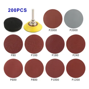 

Woodworking Sandpaper Pad 200pcs 80-3000 Grit Wheel Hook & Loop Buffer Abrasive