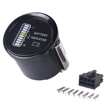 baratas Indicador 12v/24v/36v/48v Da Bateria Do Lcd Para Carros De Golfe Do Trator De Atv Utv Que Limpam O Carro Do Clube Do Caminhão De Empilhadeira Do Veículo